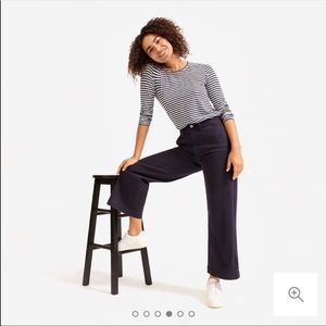 Everlane Navy Wide Leg Crops